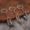 Saxophone Mini Instruments Keychain Key Holder Car Pendant Creative Metal Keyring Friends