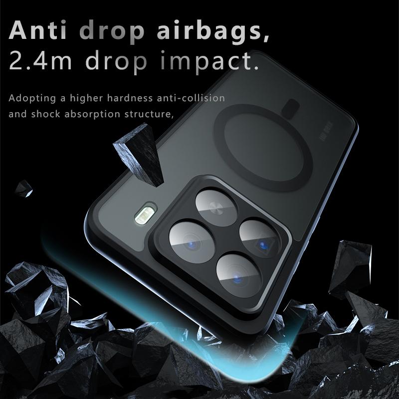 Для Magsafe для Xiaomi 15 Pro 14T Pro 13T противоударный чехол из термополиуретана с защитой от падений, магнитный противоударный матовый жесткий чехол из поликарбоната для Xiaomi Mi 14 Ultra 13 Pro