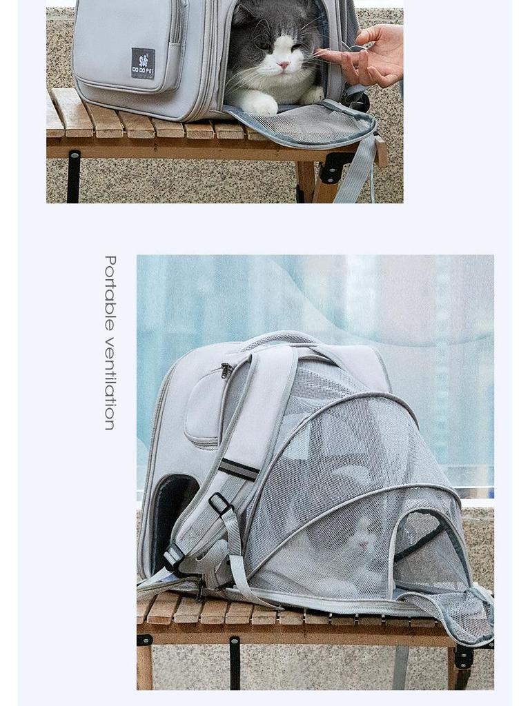 Расширяемый рюкзак для кошек и собак: Портативная, складная, вместительная переноска для питомцев