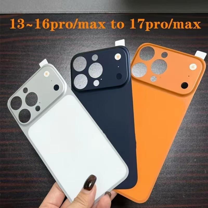 Для iPhone 16 15 14 13 Pro Max Преобразовать Изменить на 17 Pro Max Задняя наклейка Защитная крышка для камеры С защитой для объектива камеры