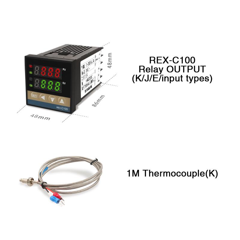 REX-C100 ПИД-регулятор температуры 220 В 400 градусов Цифровой термостат Выход 40 А SSR Термопара типа K