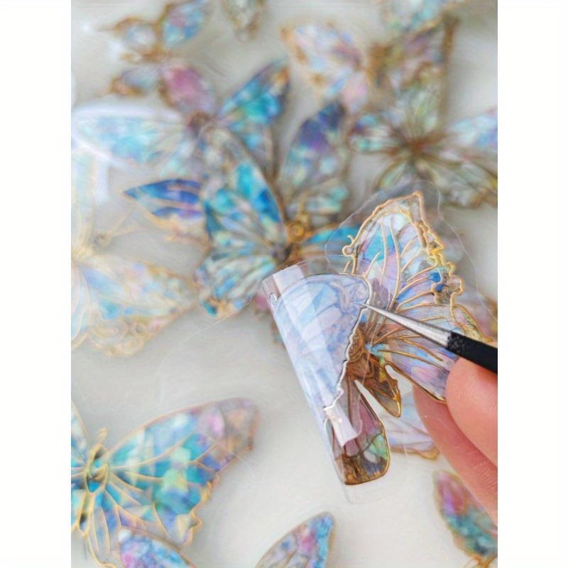 1pack(20шт) Переливающиеся наклейки в форме бабочек для DIY скрапбукинга, украшения журналов