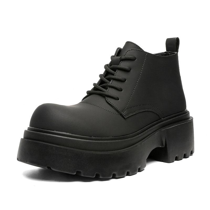 Мужская мода панк-рок ботинки на платформе шнуровка оригинальная кожаная обувь ковбойские осенне-зимние ботинки крутые стильные ботильоны hombre