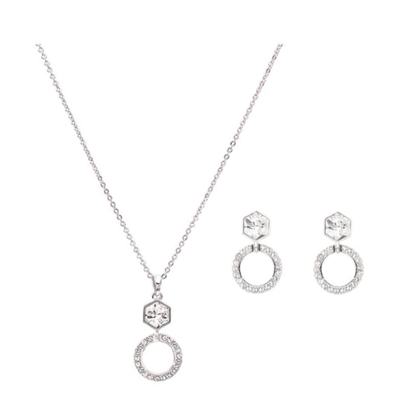 WESTISLAND Crystal Wayne Necklace and Earrings Set_WI9211131