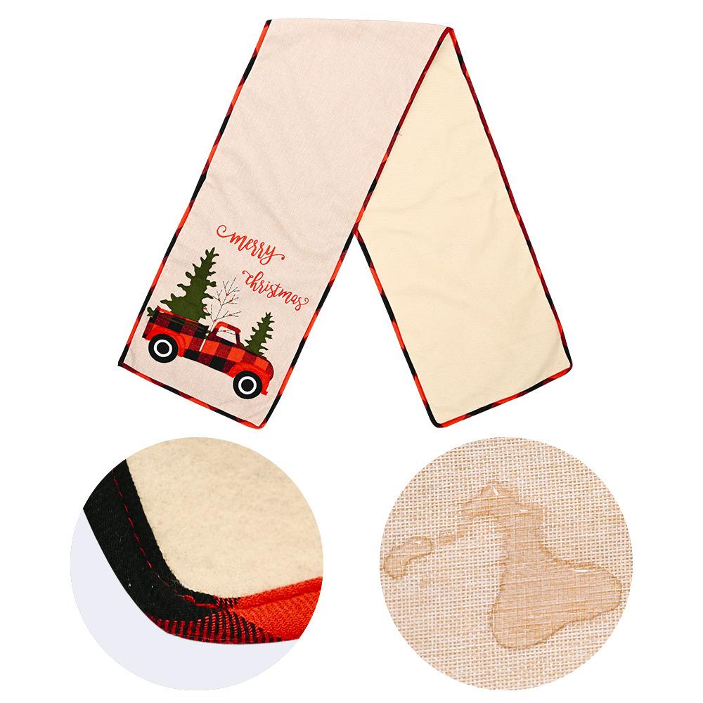 Рождественские предметы декора для дома Рождественский флаг на стол Нарядная скатерть Домашняя атмосфера Коврики под стол