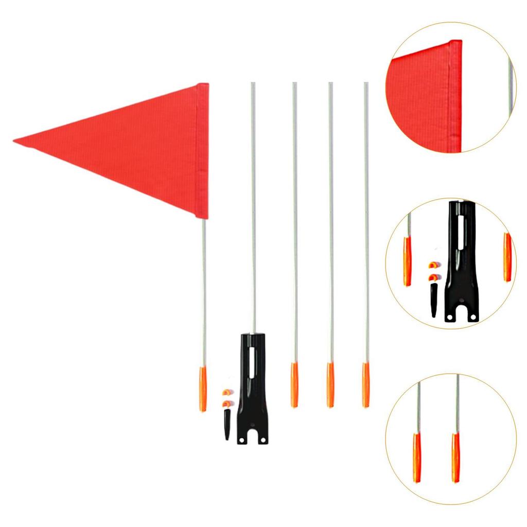 Bicycle Flag with Pole, Fiberglass Bicycle Flag Tent, for Kids, High Visibility