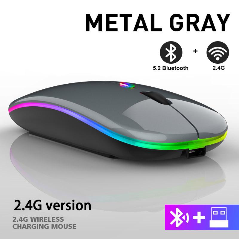Wireless Mouse Rgb Rechargeable Bluetooth Mice Wireless Computer Mause Led Backlit Ergonomic Gaming Mouse For Laptop