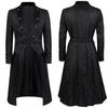 Men Button Fashion Steampunk Vintage Jacket Gothic Frock Coat Tailcoat