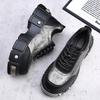Thick-soled Heightening Metal Rivets Heavy Industry Trendy Shoes New Autumn Iron Element Muffin Big Head Leather Shoes
