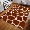 1 шт. Ковер с принтом текстуры жирафа для спальни, гостиной, прикроватный, под диван, напольный коврик, современный домашний декор, ковер для зонирования, большой размер