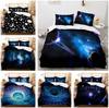 3D Звездное Небо Космический Домашний Постельный Комплект Спальня Пододеяльник Наволочка Простыня/Двуспальный Кинг 2/3 Предмета Украшение Спальни Подарок