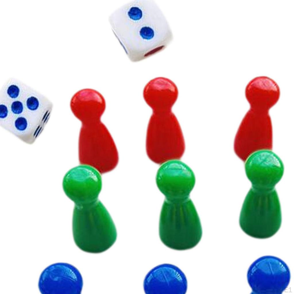 16 шт. Летающие шахматные фигуры и игральные кости набор аксессуаров для вечеринки разноцветная настольная игра пешка