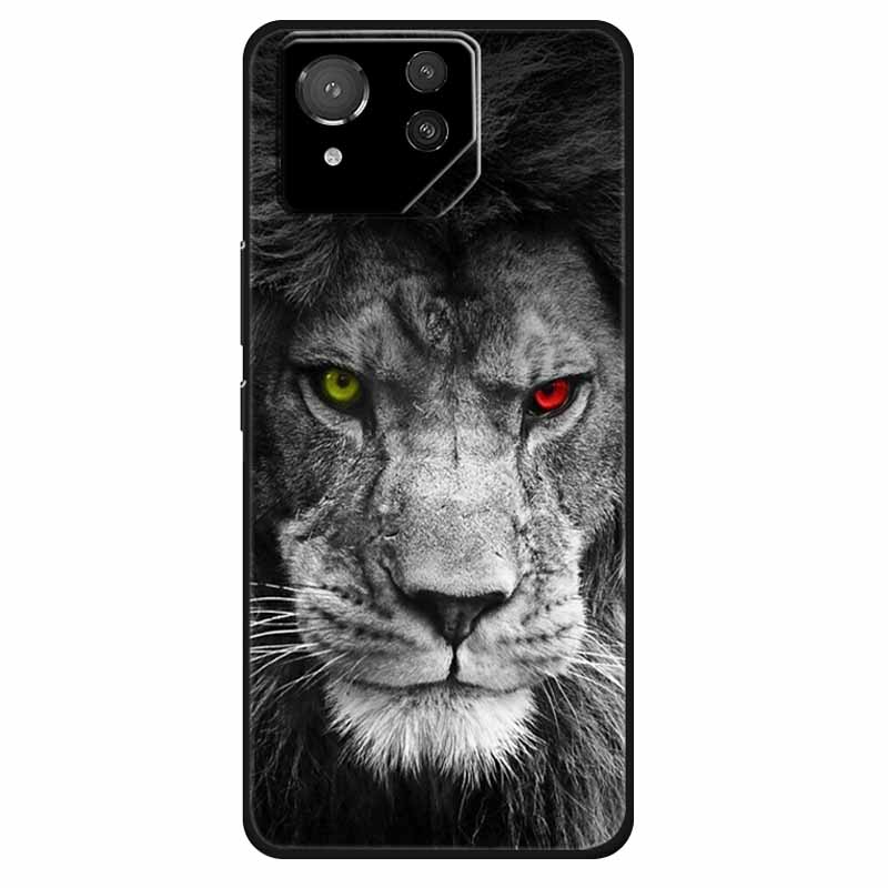 Чехол для Asus ROG Phone 8 Милый Мягкий Силиконовый Лев Fundas Для ASUS Rog Phone 8 Pro Чехол Мраморный Кот Phone8 8pro Защитный Чехол