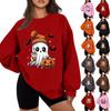 Women's Winter Fashionable Casual Long Sleeve Halloween Print Sweatshirt