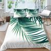 Family Bedding Single Double Bed Full Size Plant Printing Series Bedding Leaf Pattern Pillowcase and Quilt Cover Washable Home Decoration