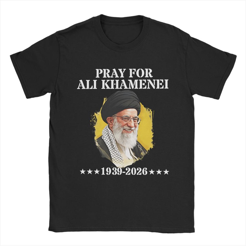 Justice for Ali Khamenei T-Shirt Summer Pure Cotton T Shirts For Men's Leisure Print Tshirt Short-Sleeve Aesthetic Top Tees
