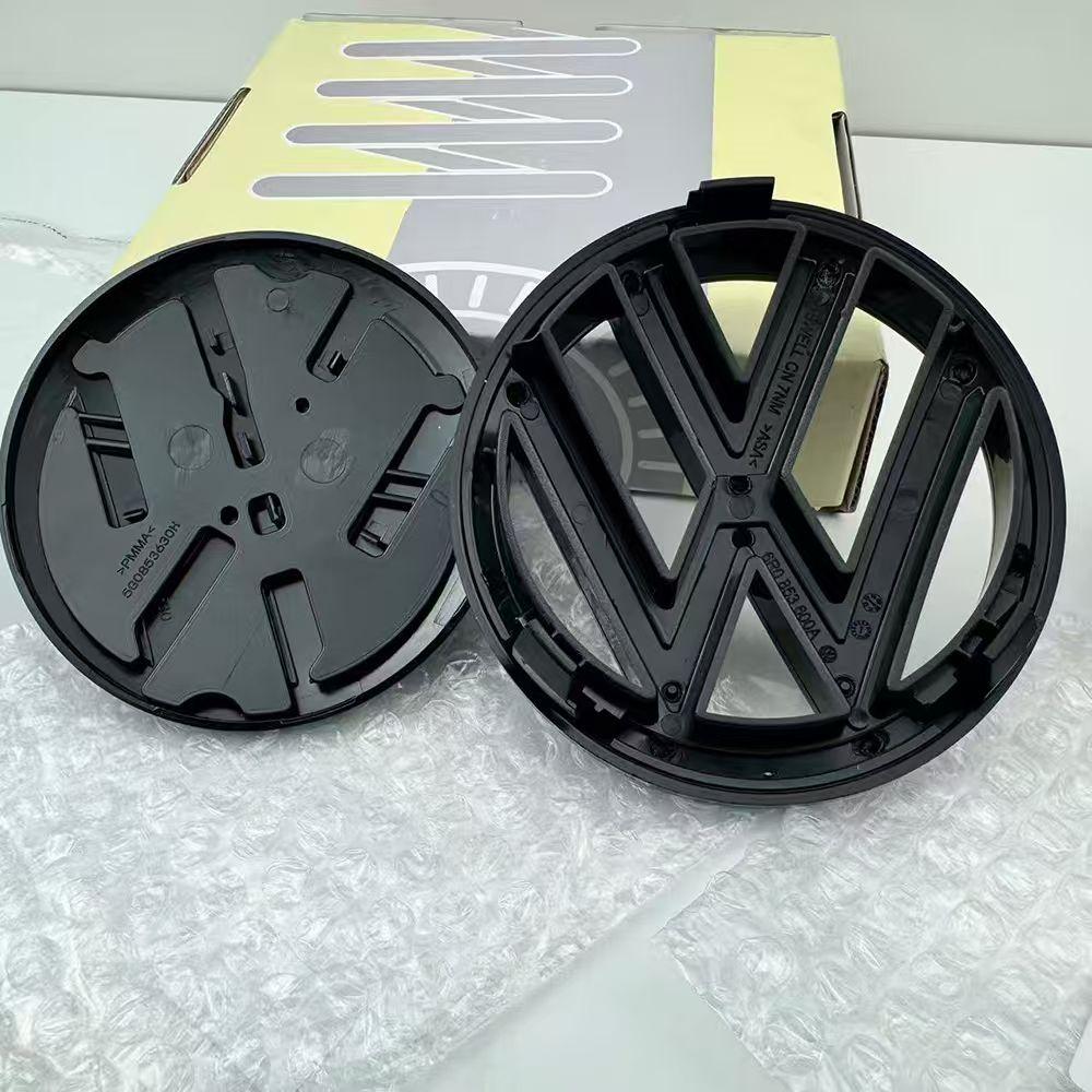 2026 Hot 2pcs 120mm 110mm Car Logo Emblem Hood Front And Rear Tail Mark Rear Badge 6R0853600A Accessory For VW Polo 2011 2012 2013