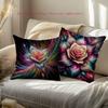 Dreamy Rose Style Pattern Digital Printing Pillow Cover Short Plush Suitable Living Rooms Bedrooms Sofas Throw Cushion Cover