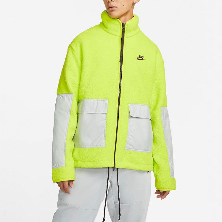 Nike Флисовая куртка на молнии во всю длину, весна/лето 2022, мужские куртки, зеленые DD5022-345