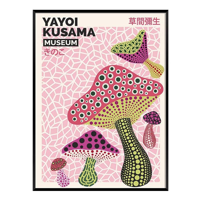 Japanese Minimalist Aesthetic Wall Art Yayoi Kusama Abstract HD Oil on Canvas Posters and Prints Home Bedroom Decoration Gifts