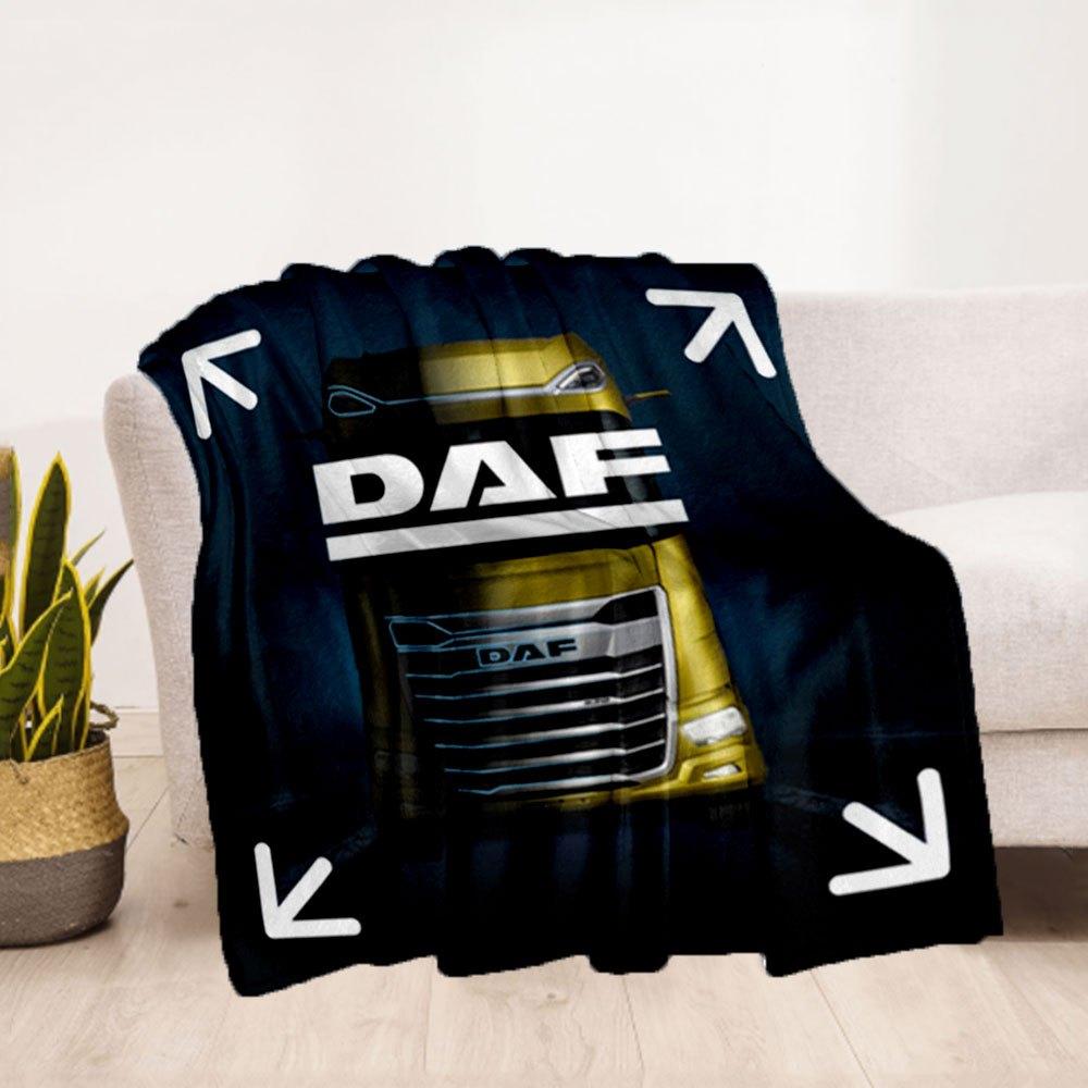 DAF Trucks Плакат с видом спередиПлед Фланелевый плед для дивана, кровати, путешествий, кемпинга, офиса, дивана, кресла и кровати Подарок на Рождество c
