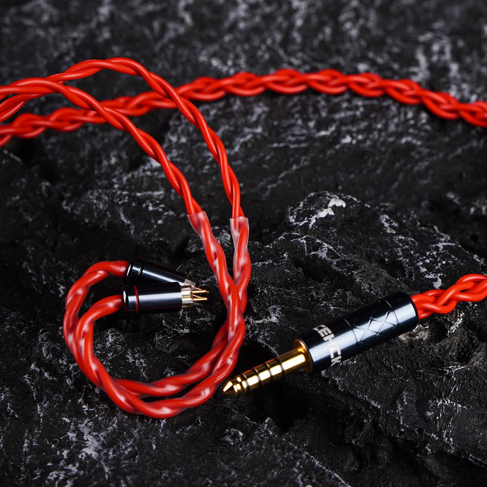 NICEHCK RedLava Earphone MMCX High Purity Heat Induction Annealed Copper Annealing Process Replacement Metal Connector Detachable Earhook Design HIFI
