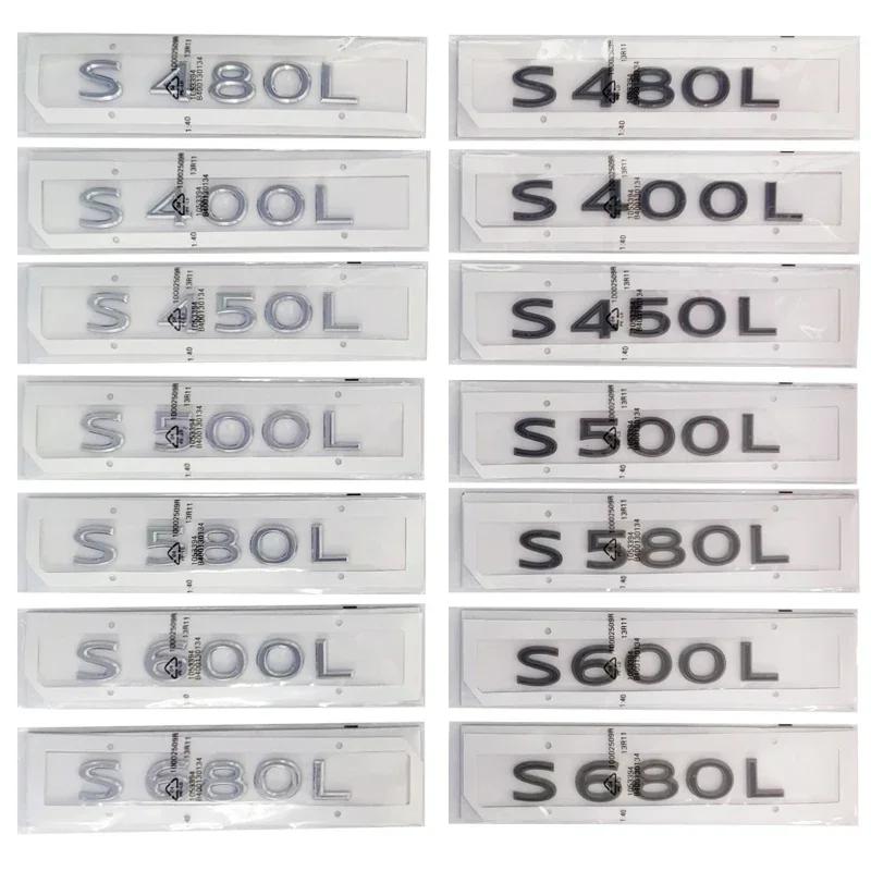 ABS Car Body Side Emblem Sticker Trunk Badge Decals for Mercedes Benz Maybach S400L S450L S480L S500L S580L S600L S680L Exterior AX1
