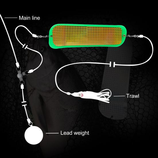 Светоотражающий маячок для рыбалки для троллинга, ловли лосося, форели, подводной рыбалки на большой глубине, пластиковая приманка для пресной и морской воды