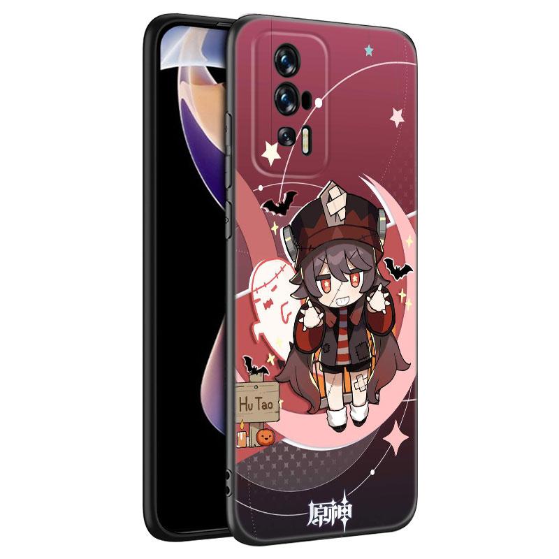 Hu Tao Genshin Impact Black Phone Case For Xiaomi Redmi 7A 8A 9A 10A 11A 9C 10C 12C 13C 11 Prime A1 A2 Plus 12 4G Note 9T 12R
