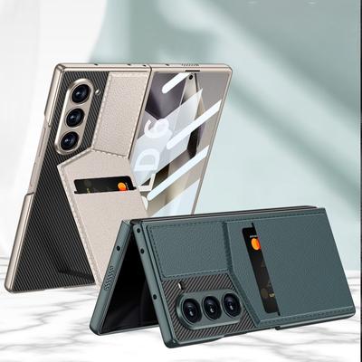 Кожаный кошелек Fold6 с держателем для карт и подставкой, чехол для телефона Samsung Galaxy Z Fold 6, защитная мембрана Z Fold6