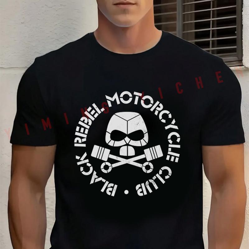 T-Shirt SCHWARZ-REBEL Graphic Motorcycle Tshirt Moto Cotton O-neck Short Sleeve Fashion Hip Hop Streetwear Tee