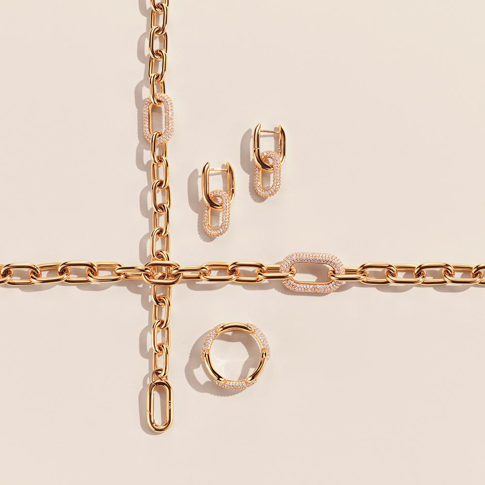 Кольцо Daniel Wellington Crystal Link Модное кольцо с кубическим цирконием Кольцо для пары (Тип А)