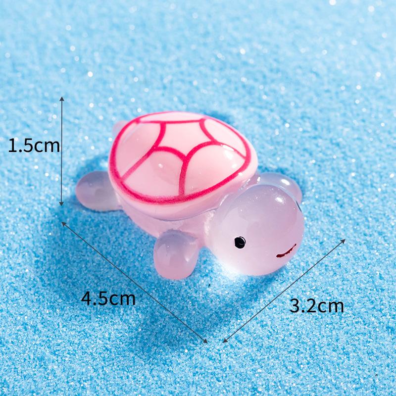 Микропейзаж мультяшный милый светящийся в темноте большой черепаха украшение своими руками слепой мешок черепаха аксессуары стол смоляная безделушка