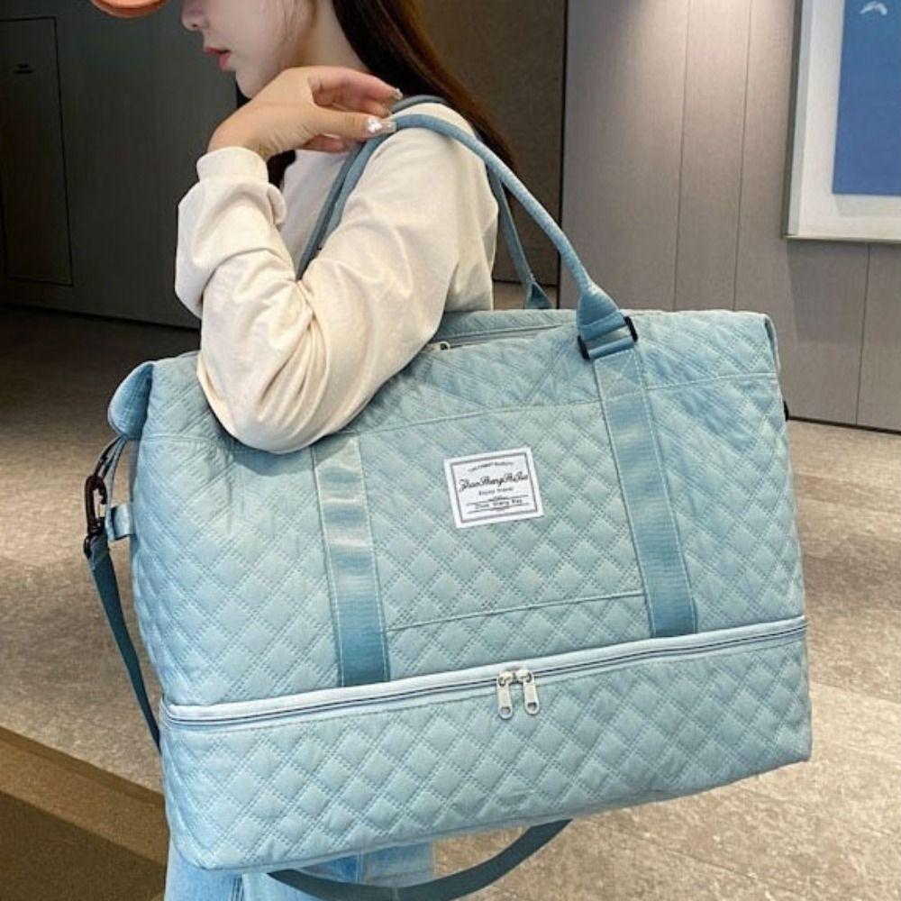 Wet Dry Separation Carry On Travel Bag Oxford Travel Tote Bag Portable Storage Handbag Outdoor