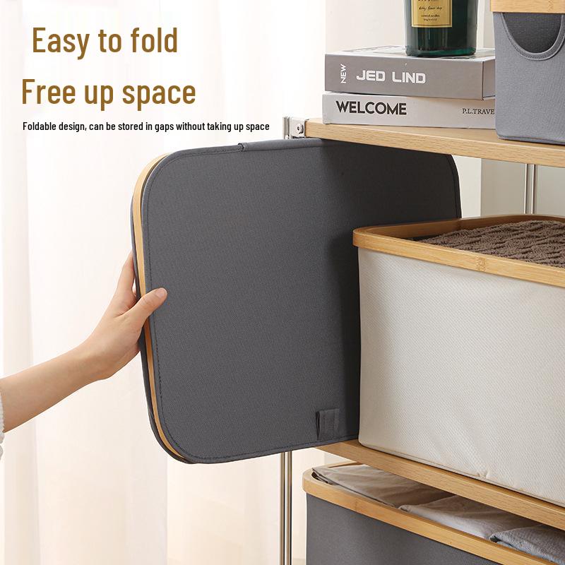 Elegant Foldable Laundry Hamper - Spacious Bathroom Storage Basket