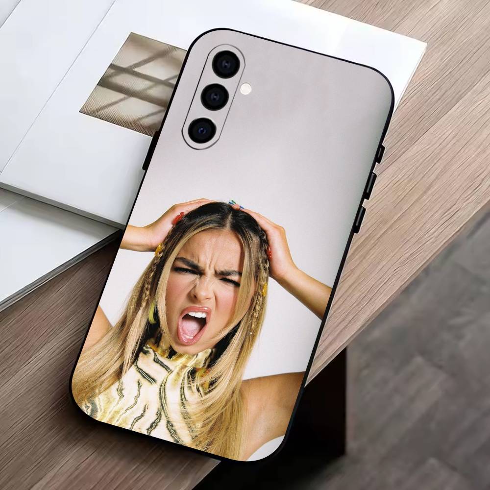 Чехол для телефона Singer-Addison Rae Черный Силиконовый Мягкий Для Samsung Galaxy A73,A72,A71,A70,A53,A52,A51