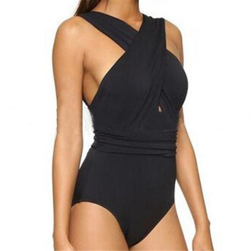 Elegant 2018 Fashion Sexy Plus Size Bathing White And Black Beach Bikini Swimsuit