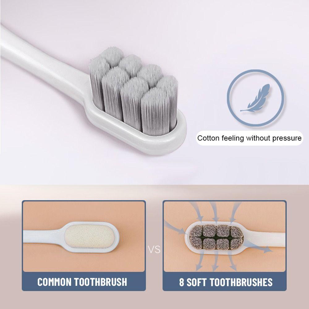Massage Gums Deep Cleaning Portable Super Soft Bristle Teeth Toothbrush Ultra-fine