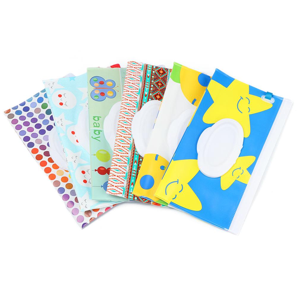 Baby Product Flip Cover Snap-Strap Tissue Box Wet Wipes Bag Cosmetic Pouch Stroller Accessories
