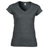 Womens/Ladies Softstyle Heather V Neck T-Shirt