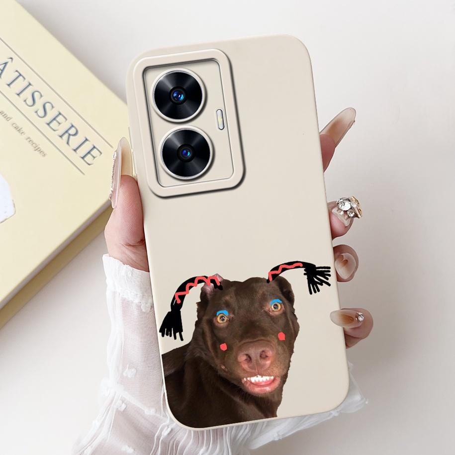 For Realme C55 Case RMX3710 Cover Lovely Avocado Silicon Camera Lens Protective Phone Cover For Realme C55 C 55 RealmeC55 Bumper