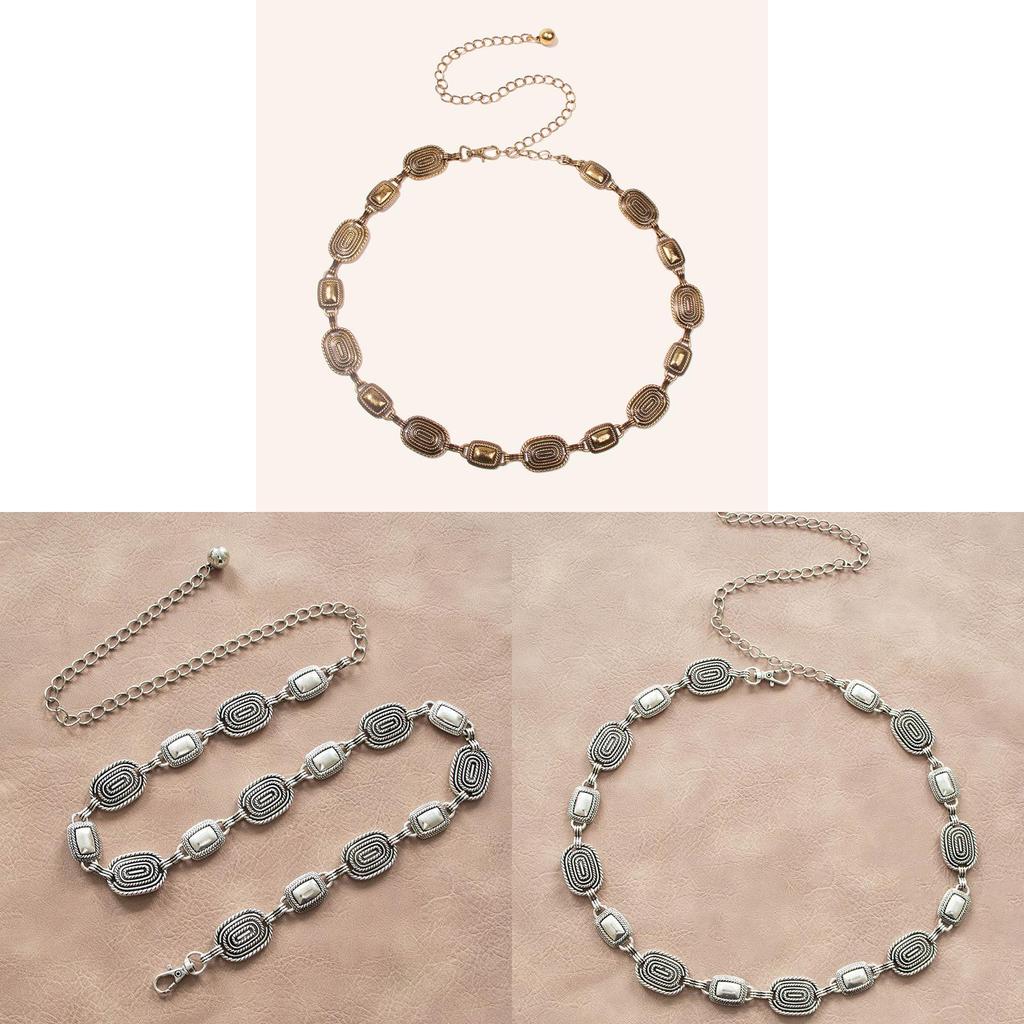Trendy Metal Waist Chain For Women With Carved Detailing Ethnic Jewelry Gift For Adults