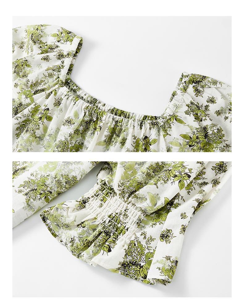 Fashionable vacation style printed top