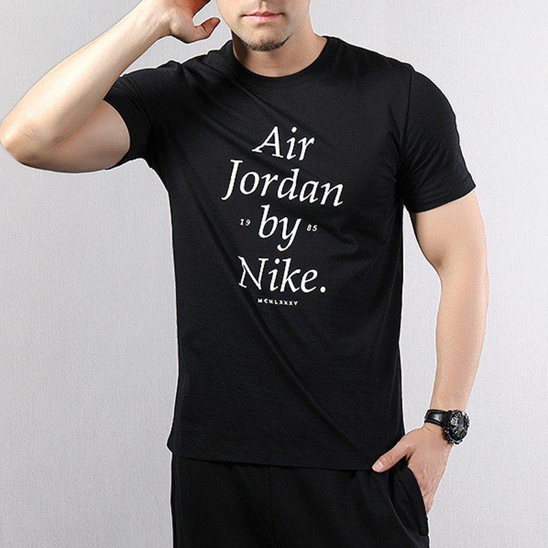Jordan Футболка с втачным рукавом мужская черная AQ3761-010