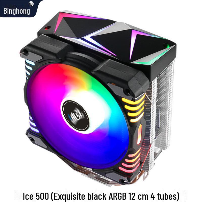 12 см многоплатформенный вентилятор охлаждения ЦП с радиатором и RGB-синхронизацией для Intel 1155/AMD