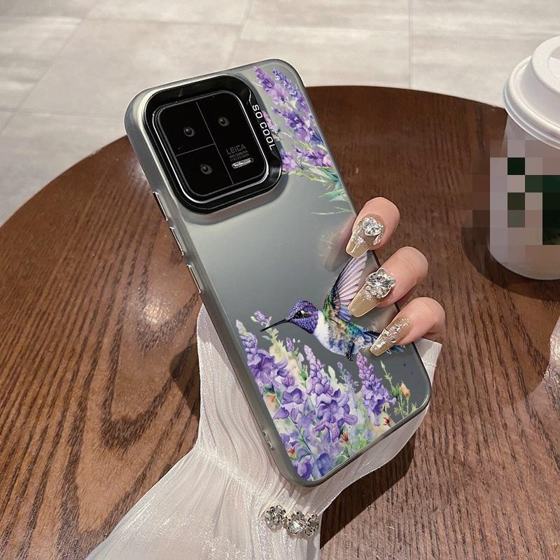 Чехол для телефона с защитой от падений и цветочным узором для Samsung S24 S23 A55 A35 Xiaomi Redmi 13C Poco C65 iPhone 15 Huawei Honor, противоударный защитный бампер