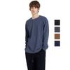 Men's Long Sleeves Pullovers Shirts Waffle Solid Color Round Neck T-shirts Comfy Loose Tops Autumn Spring Casual Daily Holiday Wear