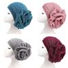 Muslim Headscarf Big Flower Bright Silk Chemotherapy Hat Indian Hat Turban Hat