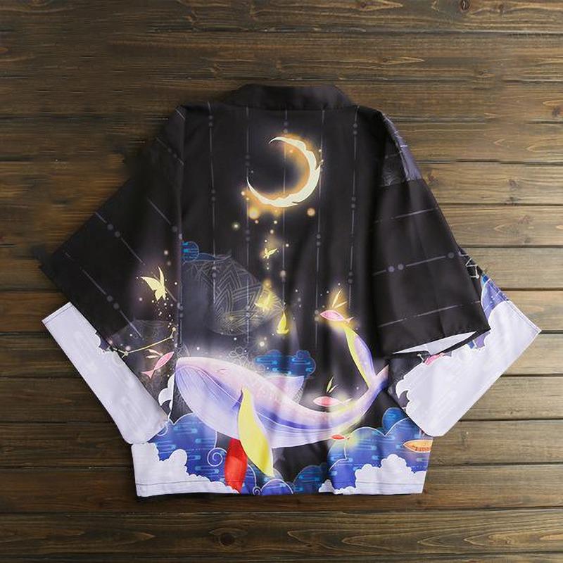 Летний свободный японский кимоно-хаори в стиле самураев, уличная одежда, кардиган, косплей, Хаори, Харадзюку, для женщин и мужчин, Юката, традиционная одежда