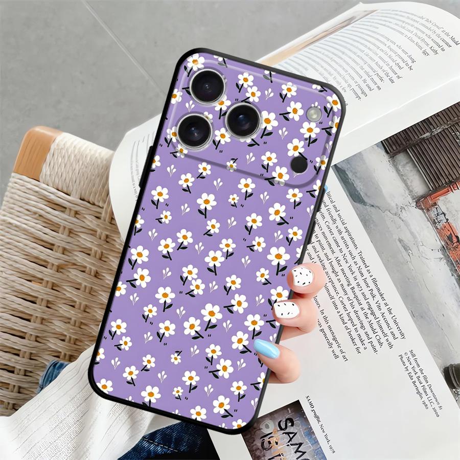Простой чехол Funda с хризантемами для Apple iPhone 17 Pro Max 14 12 11 Air 16 15 Pro 7 8 13 XR XS MAX